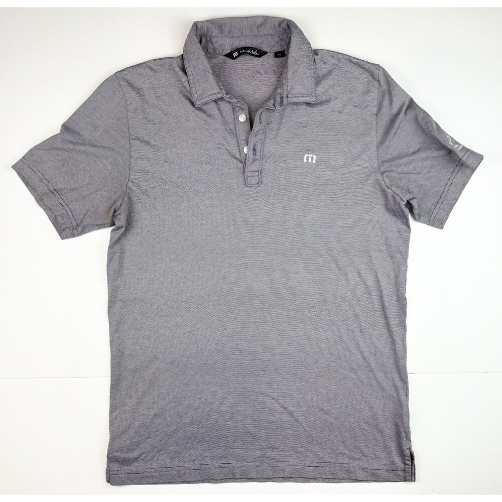 Travis Mathew Striped Polo Shirt Country Club Golf Club Lawsonia Woods Medium